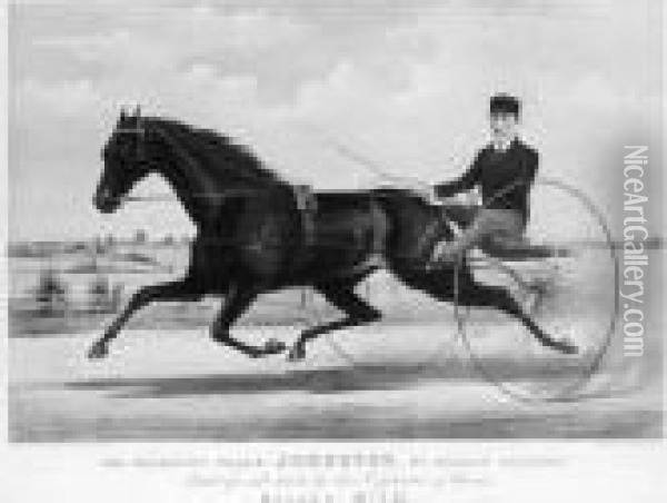 The Champion Pacer Johnston, By John Cameron (g. 1062) Oil Painting - Currier & Ives Publishers