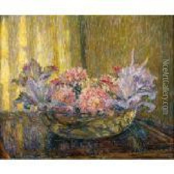 Bouquet De Fleurs Oil Painting - Henri Eugene Augustin Le Sidaner