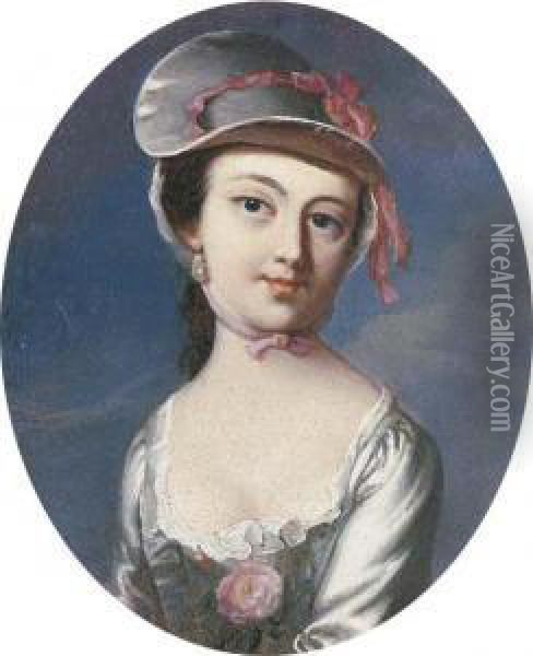 Portrait Of Mary Clarke, Mrs. Samuel Barrett,small-bust-length Oil Painting - John Singleton Copley