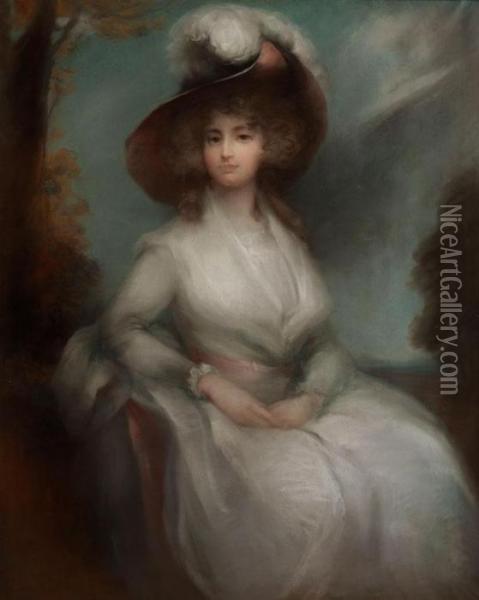 Damenportrait Oil Painting - Dupont Gainsborough