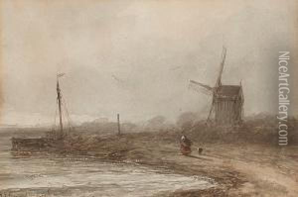 Dutch Landscapes Oil Painting - Johannes Franciscus Hoppenbrouwers