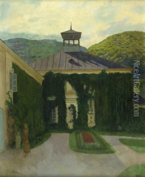 Schloss Vor Hugeliger Landschaft Oil Painting - Emil Orlik