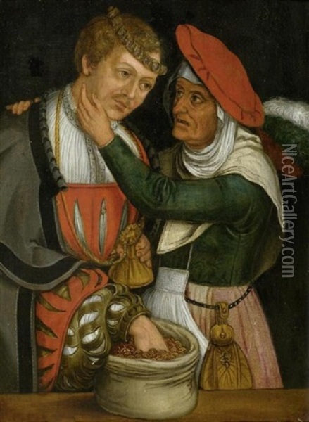 Ungleiche Liebe Oil Painting - Lucas Cranach the Younger