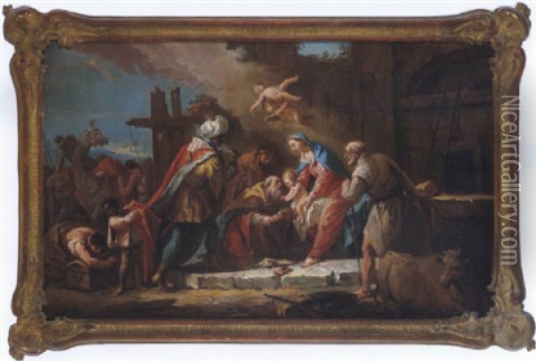 L'adorazione Dei Magi Oil Painting - Gaspare Diziani
