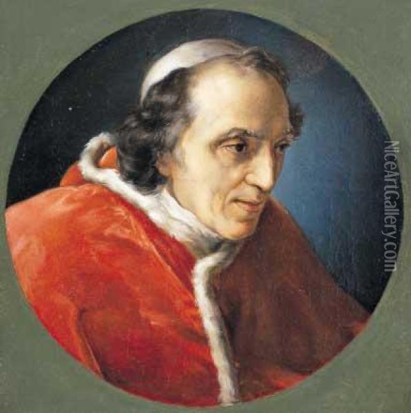 Ritratto Di Papa Pio Vii Oil Painting - Vincenzo Camuccini