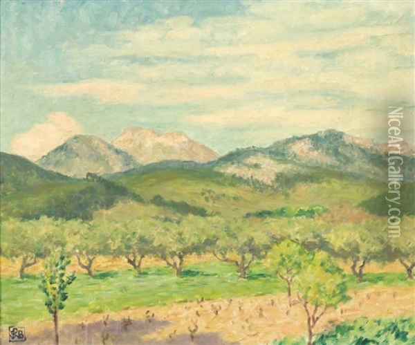 Hills Near Sanary Oil Painting - Rupert Bunny