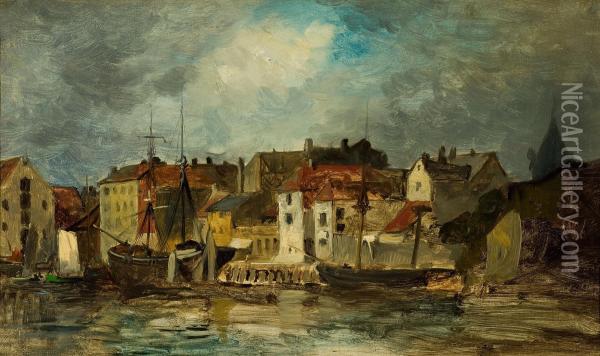 Port Scene Oil Painting - Harry Chase