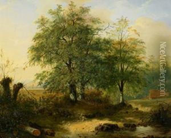 Landscape Oil Painting - Raden Sjarief B. Saleh