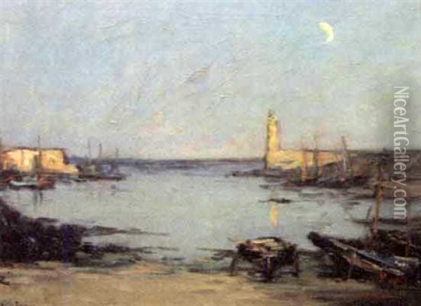Port De Quiberon Oil Painting - Armand Gustave Gerard Jamar