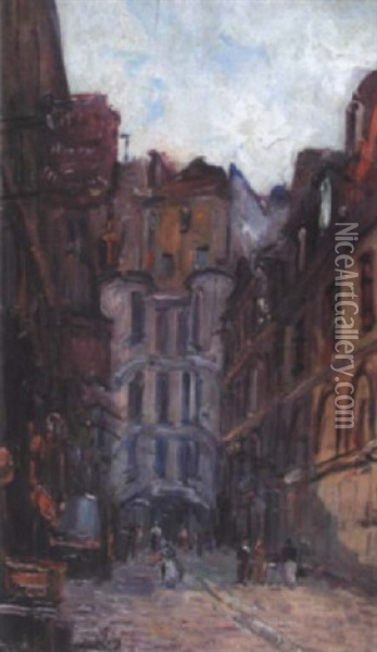 Vieille Rue Oil Painting - Gustave Madelain