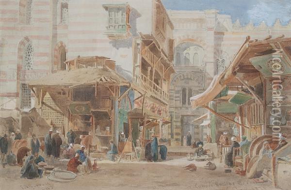 Copper Market, Cairo Oil Painting - Edward Alfred Angelo Goodall