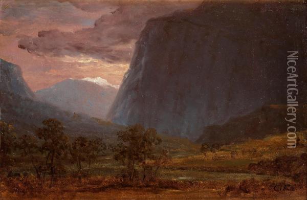 Fortuna Valley, Norway Oil Painting - Carl Johan Fahlcrantz