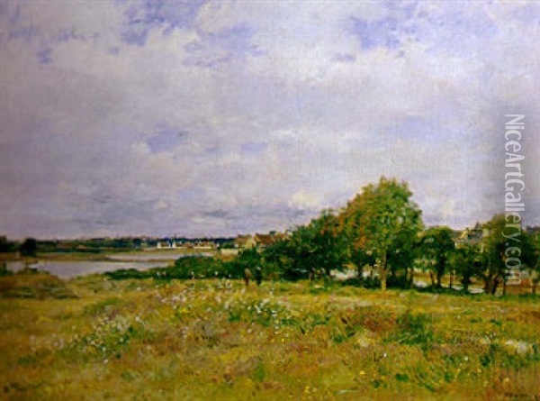 Paysage De Bretagne Oil Painting - Pierre Emmanuel Eugene Damoye