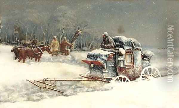 Snow bound Oil Painting - John Charles Maggs