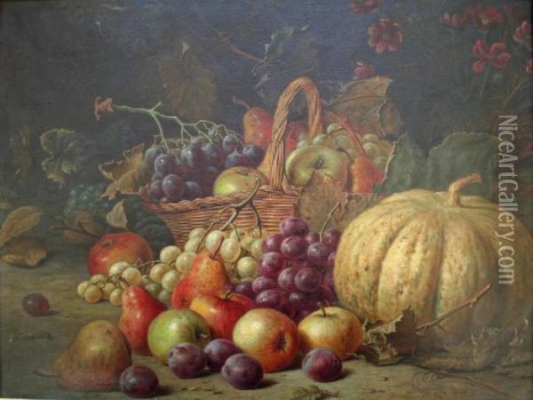 Autumn's Bounty Oil Painting - Henry Charles Bryant