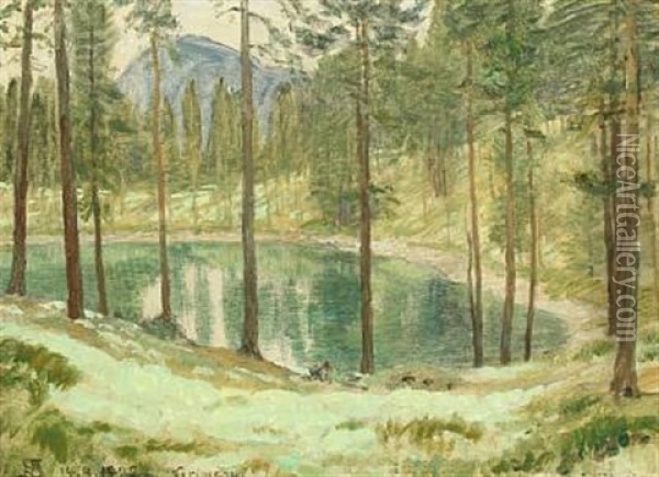 Landscape At Grimsoll Oil Painting - Niels Kristian Skovgaard