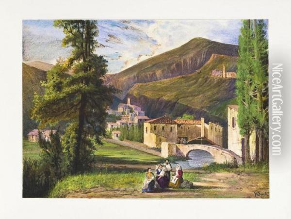Paesaggio Oil Painting - Vincenzo Scala