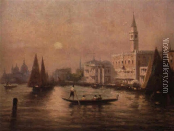 Vista Veneciana Oil Painting - Gaspar Miro Lleo
