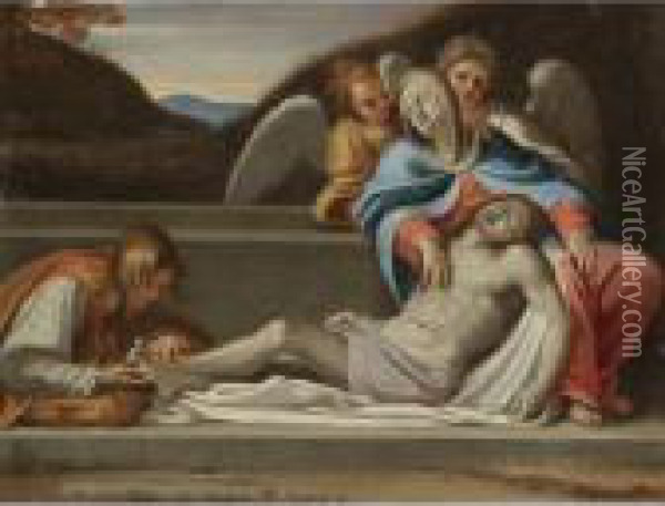 The Entombment Oil Painting - Annibale Carracci