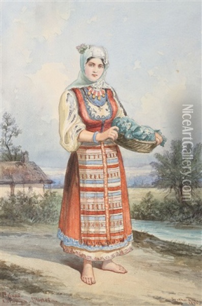 Tarancuta Din Silistra Oil Painting - Carol Popp De Szathmari
