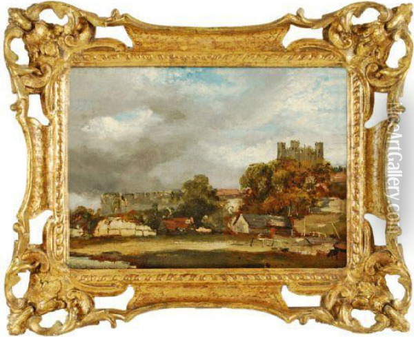 A View Of Rochester Castle Oil Painting - John Constable
