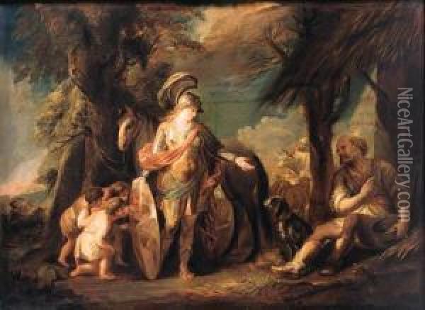 Erminia And The Shepherds Oil Painting - Louis de, the Younger Boulogne