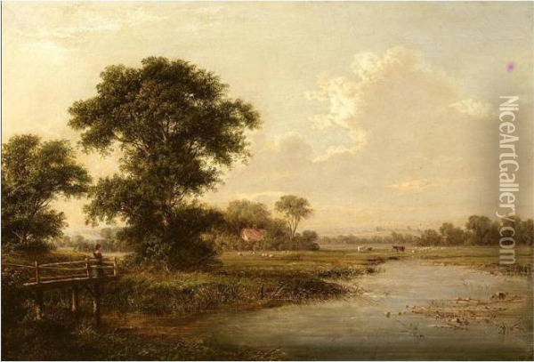 Singleton, Near Chichester Oil Painting - Walter Williams