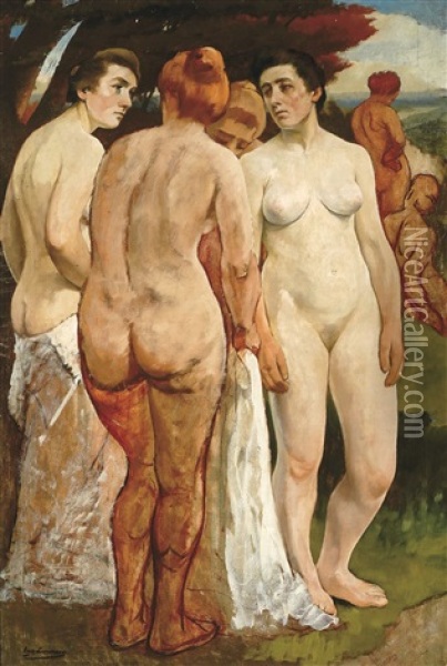 Baigneuses Oil Painting - Eugene Jules Joseph Laermans