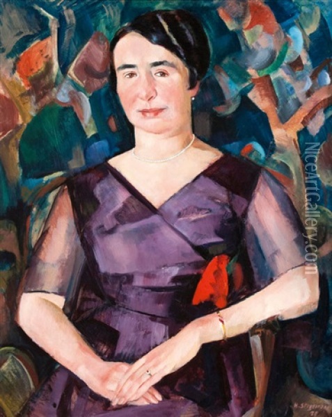 Portrait Einer Dame Oil Painting - Heinrich Stegemann