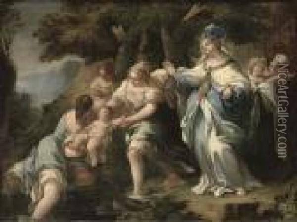The Finding Of Moses Oil Painting - Luca Giordano