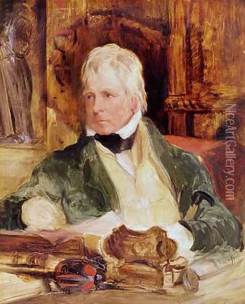Portrait of Sir Walter Scott Oil Painting - Sir Edwin Henry Landseer