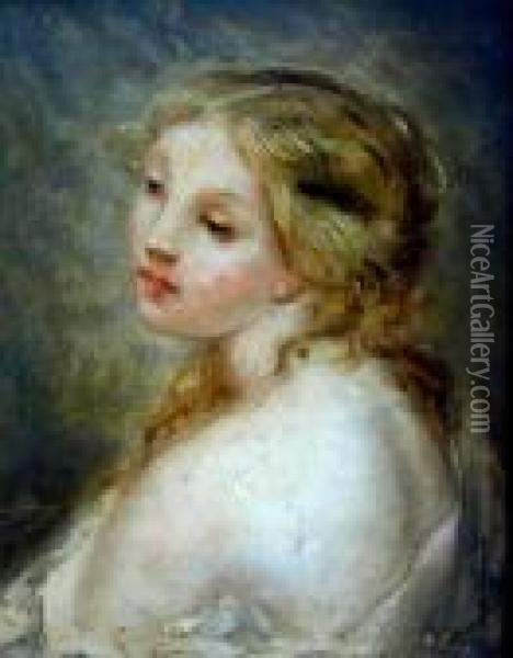 Pretty Blonde Lady Oil Painting - Landseer, Sir Edwin