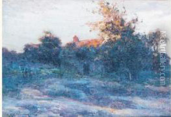 Chaumiere Au Crepuscule Oil Painting - Michel Korochansky