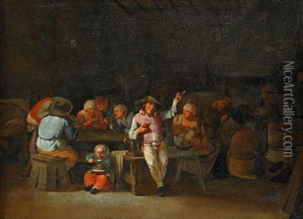 Vardshusinterior Oil Painting - Cornelis Pietersz Bega