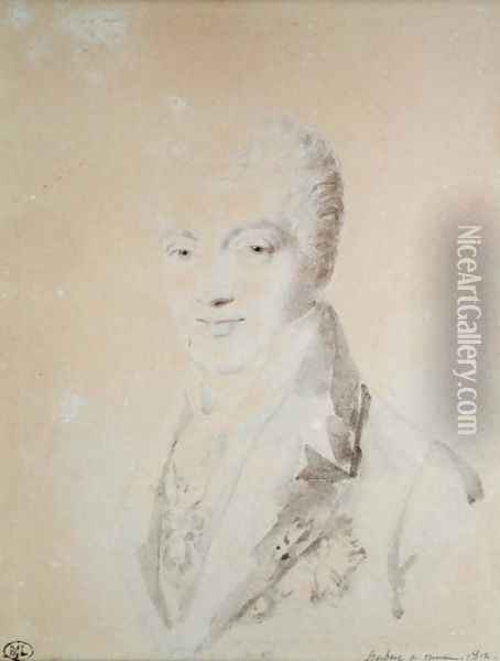 Klemens Wenzel Nepomuk Lothar 1773-1859 Prince of Metternich Winneburg Oil Painting - Jean-Baptiste Isabey