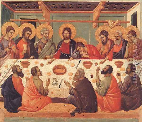 Last Supper 1308-11 Oil Painting - Duccio Di Buoninsegna