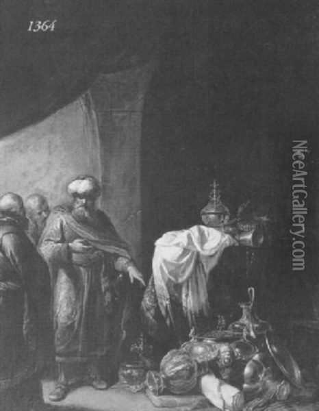 Sultan Among His War Spoils Oil Painting - Leonard Bramer