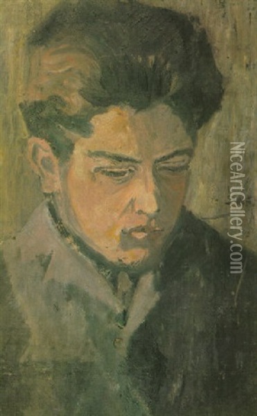 Portrat Des August Berger Oil Painting - Egon Schiele