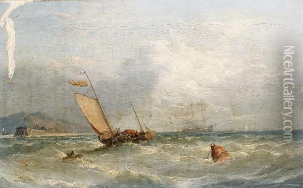 Fishermen Off The English Coast Oil Painting - William Harry Williamson
