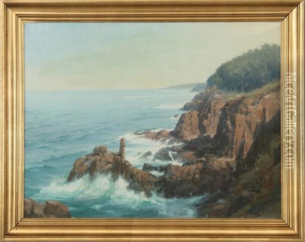 Coast Scenery Oil Painting - Peder Knudsen