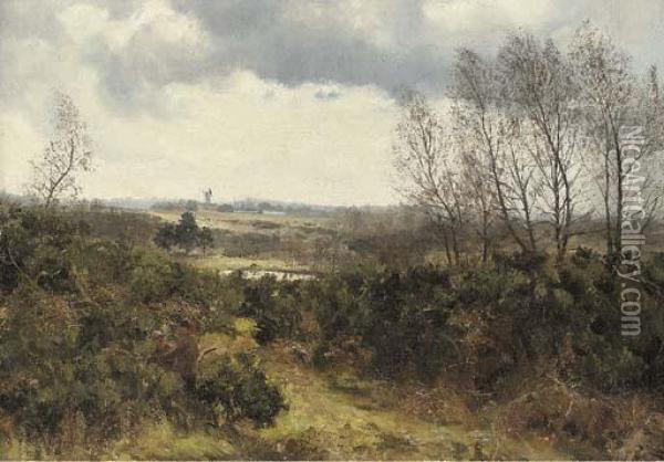 Over Putney Heath Oil Painting - John Falconar Slater