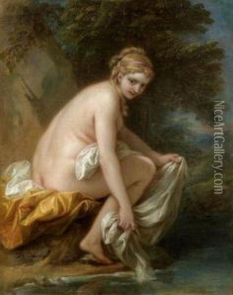 Venus Au Bain Ou Nymphe Au Bain Oil Painting - Carle van Loo