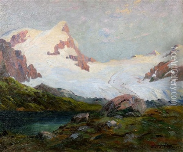 High Sierra Oil Painting - Jean J. Pfister