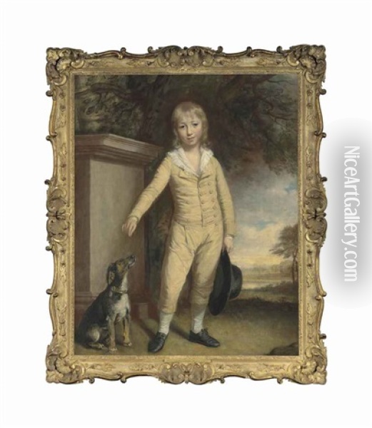 Portrait Of John Fane, 10th Earl Of Westmorland (1759-1841), As A Boy Oil Painting - Thomas Beach