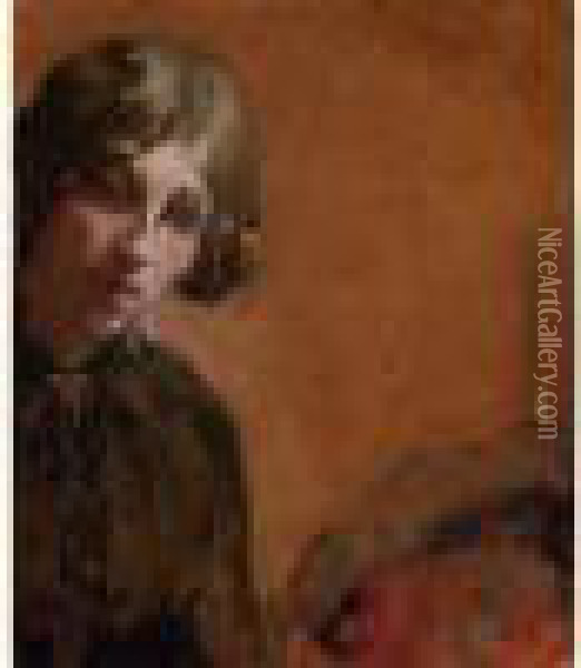 Portrait Presume De Bessie Davidson Oil Painting - Paul Albert Besnard