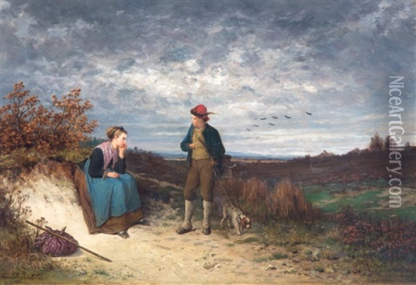 Pastorale Oil Painting - Adrien Ferdinand de Braekeleer