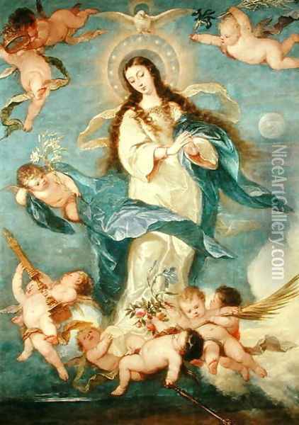 The Immaculate Conception (4) Oil Painting - Jose Antolinez
