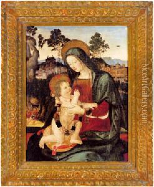 Madonna Con Bambino Oil Painting - Bernardo Pintoricchio