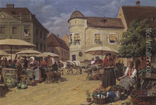 Markttag Oil Painting - Hans Hamza