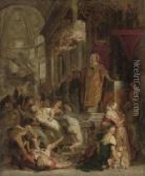 The Miracle Of Saint Ignatius Loyola Oil Painting - Peter Paul Rubens